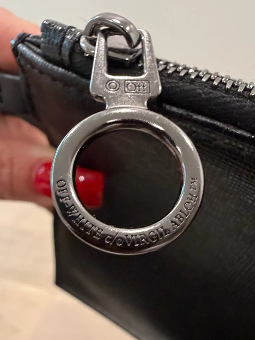 Off-white Wristlet